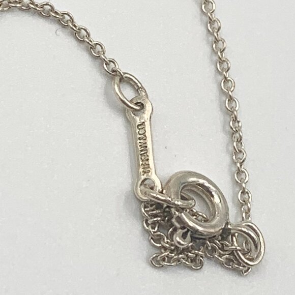 Authentic Tiffany & Co Elsa Peretti 925 Silver 18mm Large Bean Necklace - Picture 4 of 8